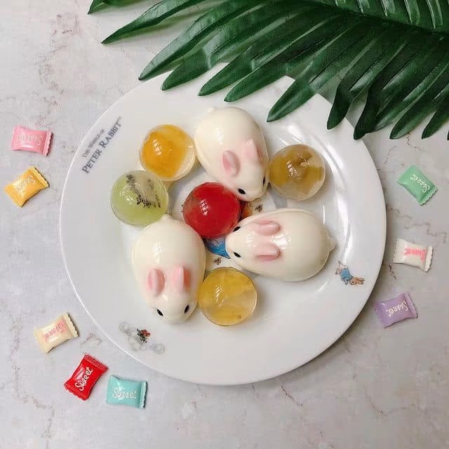 兔子奶凍與寒天水果球